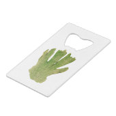 プラチセリウムのグランデ（ジャイアントスタグホルンシダ）シダの葉 クレジットカード栓抜き (裏面アングル)