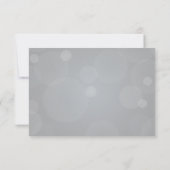 プラチナとブラックのボケウェディング 出欠カード (裏面)