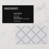 プラチナのブラック、イベントプレーナー用 名刺 (正面/裏面)