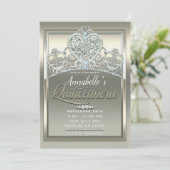 プラチナアイボリープリンセスハートティアラキンセアニラ 招待状 (スタンド正面)