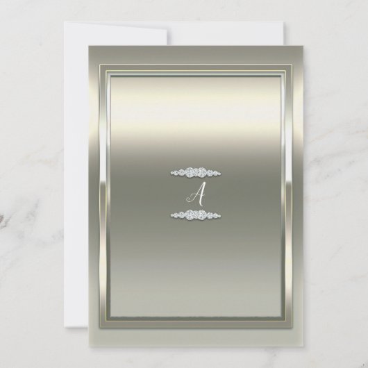 プラチナアイボリープリンセスハートティアラ誕生日パーティー 招待状 (裏面)