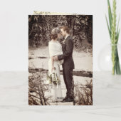 プラチナインフィニティシンボルモノグラム結婚写真 サンキューカード (裏面)