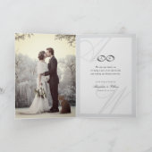 プラチナインフィニティシンボルモノグラム結婚写真 サンキューカード (内部)