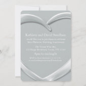 プラチナウェディングハート写真周年記念招待状 招待状 (裏面)