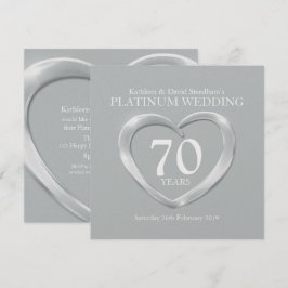 プラチナウェディングハート 70周年 結婚式招待状 招待状