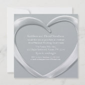 プラチナウェディングハート 70周年 結婚記念日 招待状 (裏面)