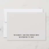 プラチナカラーエレガントすべての行事おめでとうフラット カード (裏面)