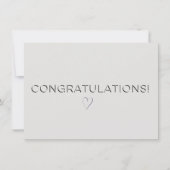 プラチナカラーエレガントすべての行事おめでとうフラット カード (正面)