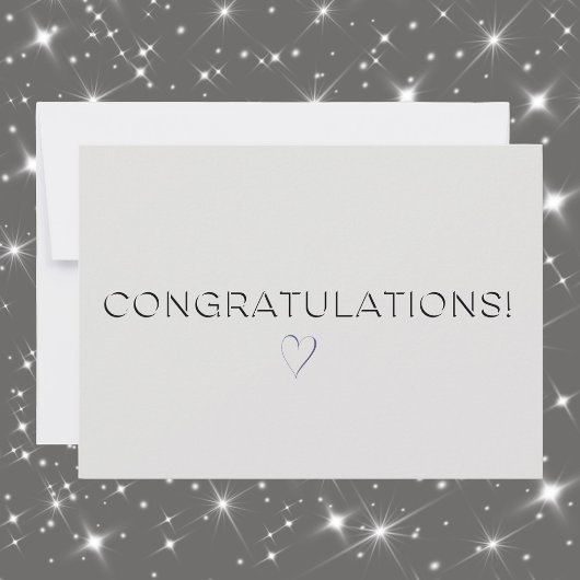 プラチナカラーエレガントすべての行事おめでとうフラット カード