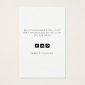 プラチナグリッターイヤリングジュエリーディスプレイカード (裏面)