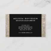 プラチナグリッター及びグラマー美しい名刺 名刺 (裏面)