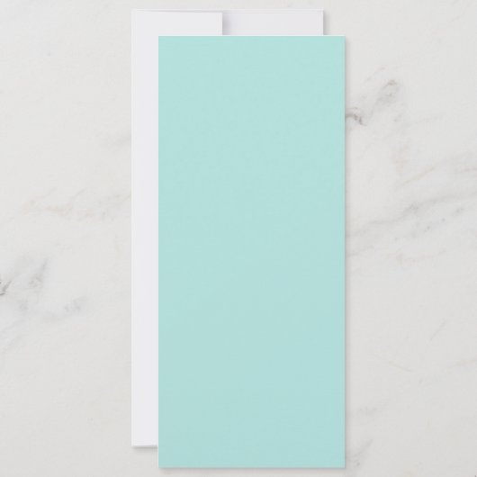 プラチナグリッター淡い色のターコイズフォイル50誕生日 招待状 (裏面)