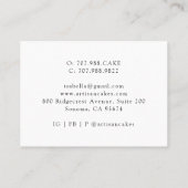 プラチナグリッター金ゴールドモノグラムメイクアップアーティストBusi 名刺 (裏面)