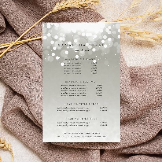 プラチナグローの価格とサービス チラシ