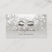 プラチナグローエステティシャンまたはメイクアップアーティスト 名刺 (正面)