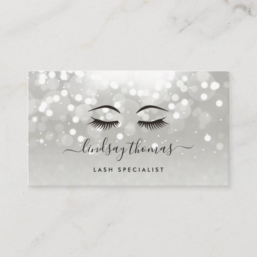 プラチナグローエステティシャンまたはメイクアップアーティスト 名刺 (正面)