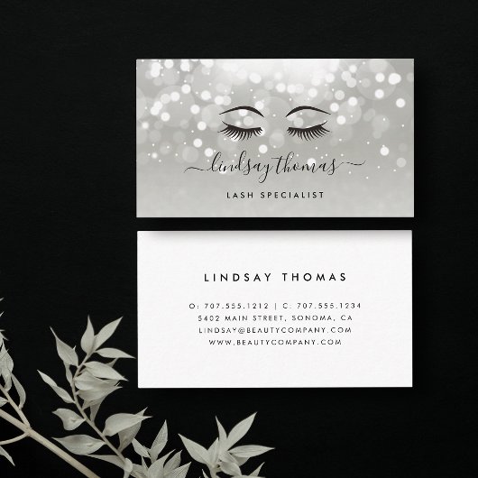 プラチナグローエステティシャンまたはメイクアップアーティスト 名刺