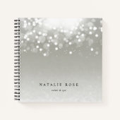 プラチナグローパーソナライズされた ノートブック (正面)
