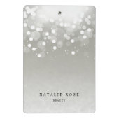 プラチナグローパーソナライズされた ミニクリップボード (裏面)