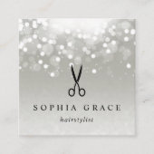 プラチナグローヘアスタイリスト スクエア名刺 (正面)