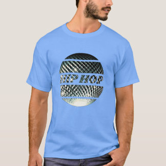 プラチナシルバーのヒップホップディスコボールと少年 Tシャツ