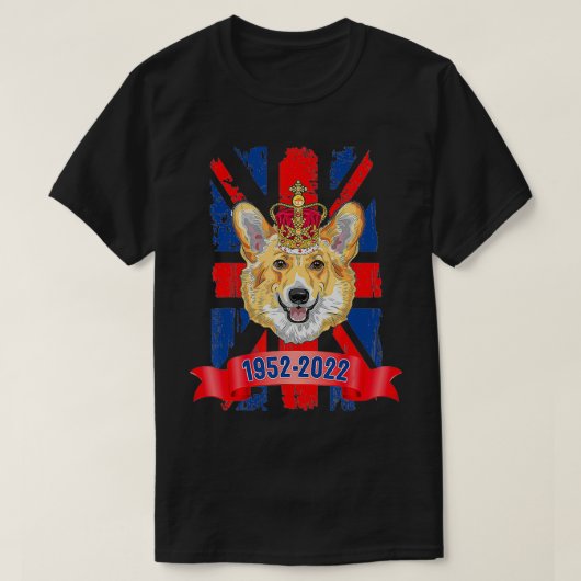 プラチナジュビの女性コーギ恋人のためのユニオンアイディア Tシャツ (デザイン正面)