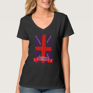 プラチナジュビリーの女性用ユニオンジャックアイディア Tシャツ