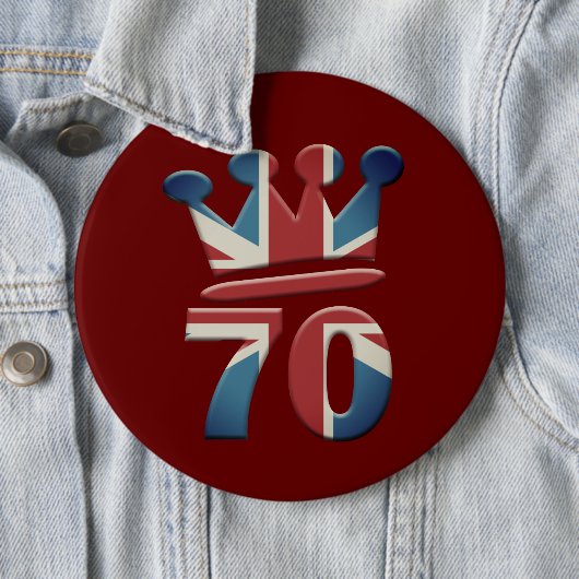 プラチナジュビリークイーンエリザベス70年ボタン 缶バッジ (インサイチュ)