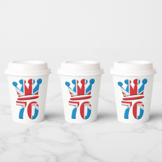 プラチナジュビリークイーンエリザベス70年 紙コップ (複数)