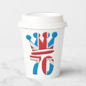 プラチナジュビリークイーンエリザベス70年 紙コップ (正面)