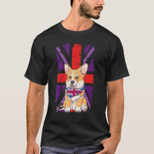 プラチナジュビリーコーギパピー2022とユニオンジャックのための Tシャツ