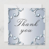 プラチナダイヤスタイリッシュンクラシックズフォーマル結婚ズ サンキューカード (正面)