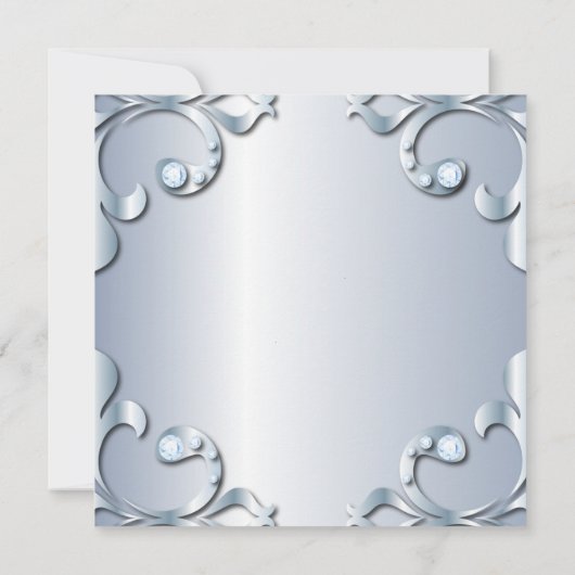 プラチナダイヤスタイリッシュンクラシックズフォーマル結婚ズ セーブザデート (裏面)