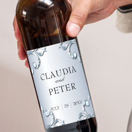 プラチナダイヤスタイリッシュンクラシックズフォーマル結婚ズ ワインラベル