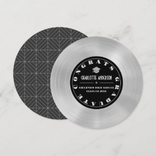 プラチナディスク/ビニールレコードの卒業発表 カード