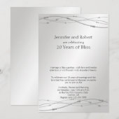 プラチナドット 20周年 結婚記念日 招待状 (正面/裏面)
