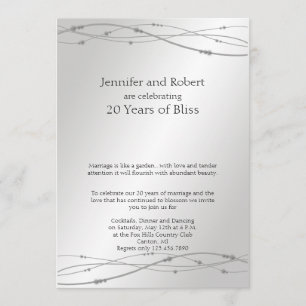 プラチナドット 20周年 結婚記念日 招待状