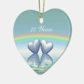 プラチナハートの70周年記念 セラミックオーナメント (左)