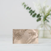 プラチナパール混合メディア抽象芸術 名刺 (スタンド正面)