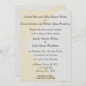 プラチナパール結婚式招待状と親 招待状 (正面/裏面)