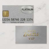 プラチナビジネスカードシルバー 名刺 (正面/裏面)