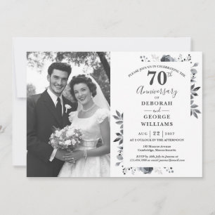 プラチナフローラ結婚70周年記念写真 招待状