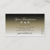 プラチナベージュグラディエントスパークルダイヤモンドエレガント 名刺 (裏面)