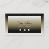 プラチナベージュグラディエントスパークルダイヤモンドエレガント 名刺 (正面)