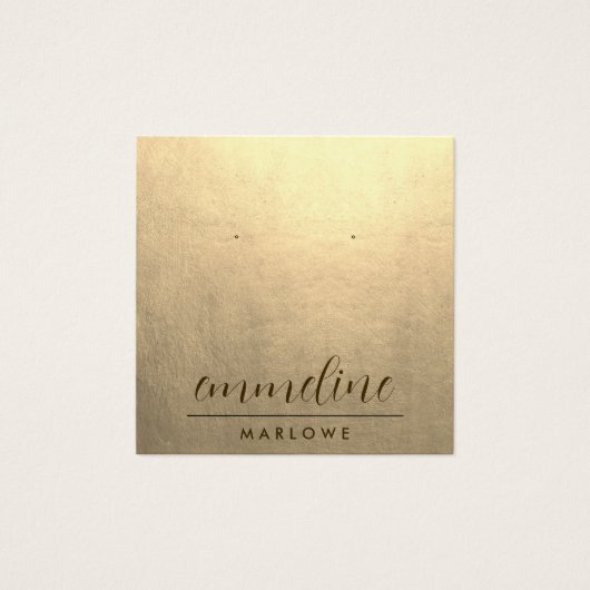 プラチナミニマリストイヤリングジュエリーディスプレイカード (正面)