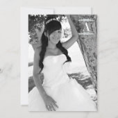 プラチナムアイボリープリンセスハートティアラスイート16パーティー 招待状 (裏面)