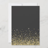 プラチナムグリッターブラック50thバースデーパーティーInvita 招待状 (裏面)