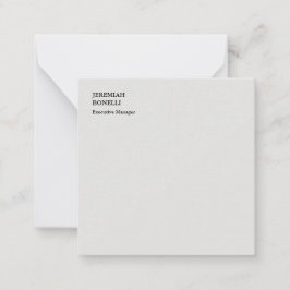 プラチナムグレイモダンミニマル ノートカード