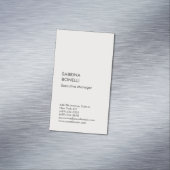 プラチナムグレイモダンミニマル マグネット名刺 (インサイチュ)