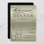 プラチナムシャンパンリハーサルディナーパーティー招待状 招待状 (正面/裏面)